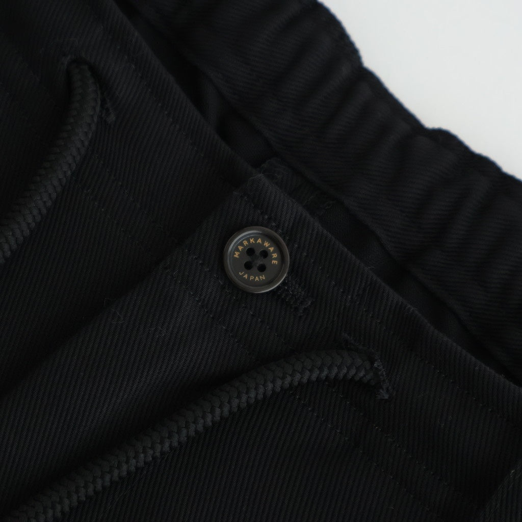 DOUBLE PLEATED EASY TROUSERS #BLACK [A26A93PT02C]