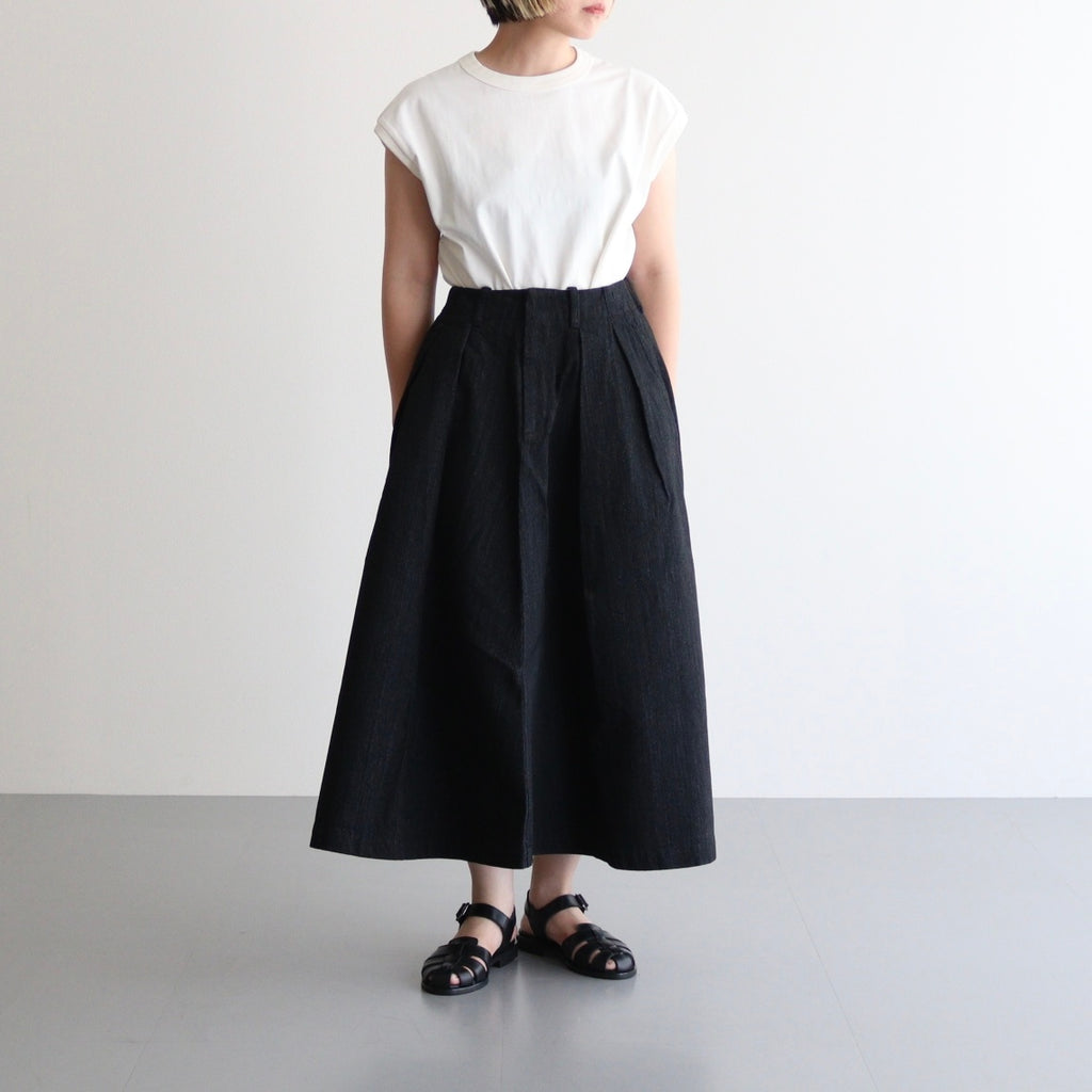 Denim Skirt #Black [S25FE070]