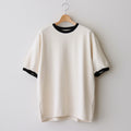 Co/Silk Nep Ringer Tee #象牙白-BODY×黑 [BHS25S039]
