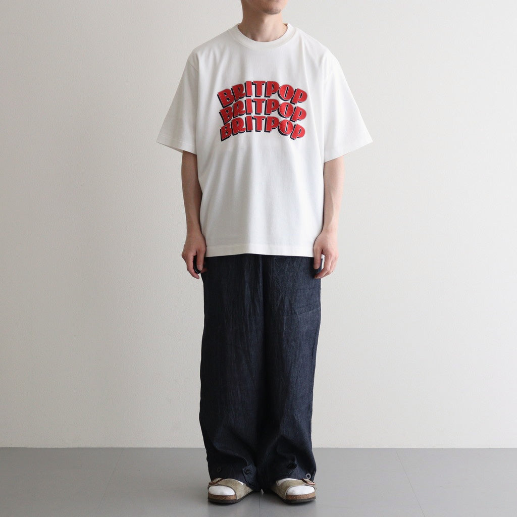 BRITPOP Print Tee WIDE #White×Red-PT [bROOTS25S34A]