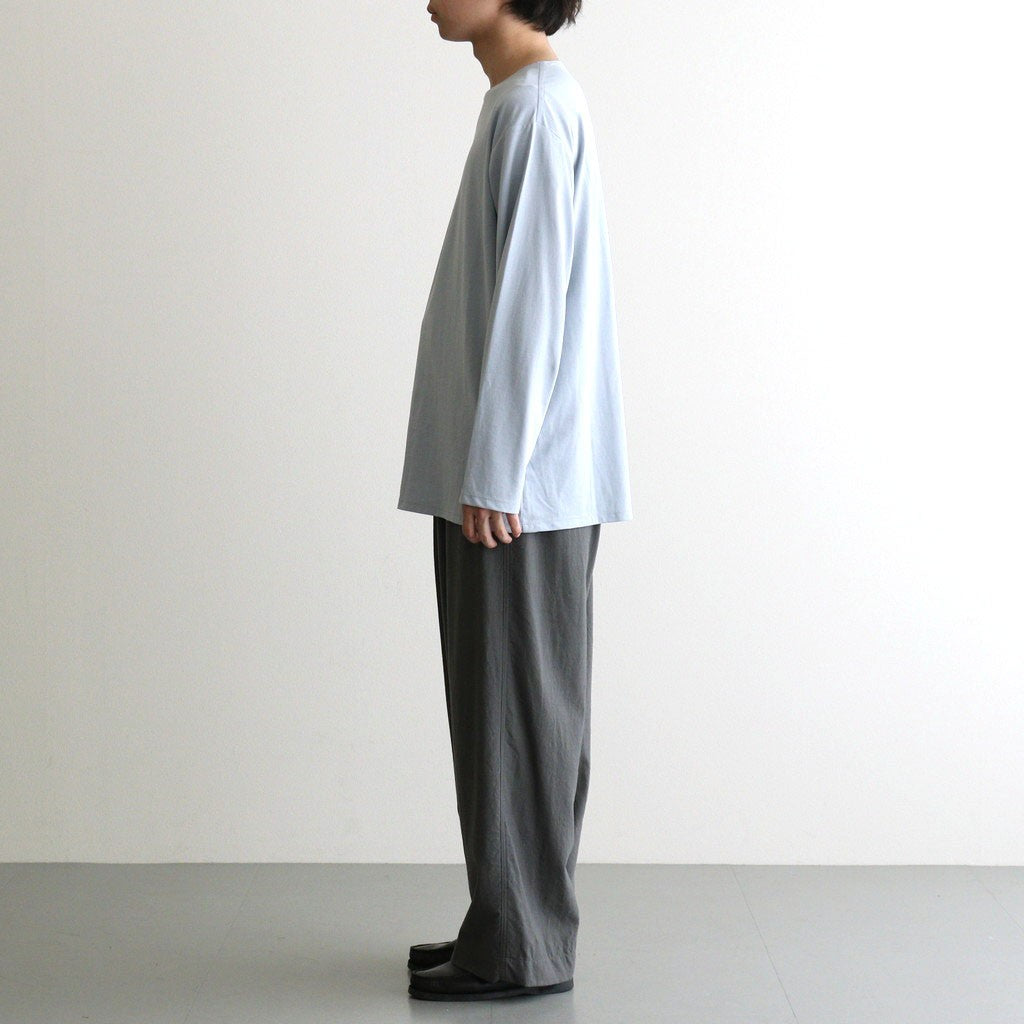 Wool Cupro Easy Wide Trousers #Khaki Gray [NEP-SS2606]