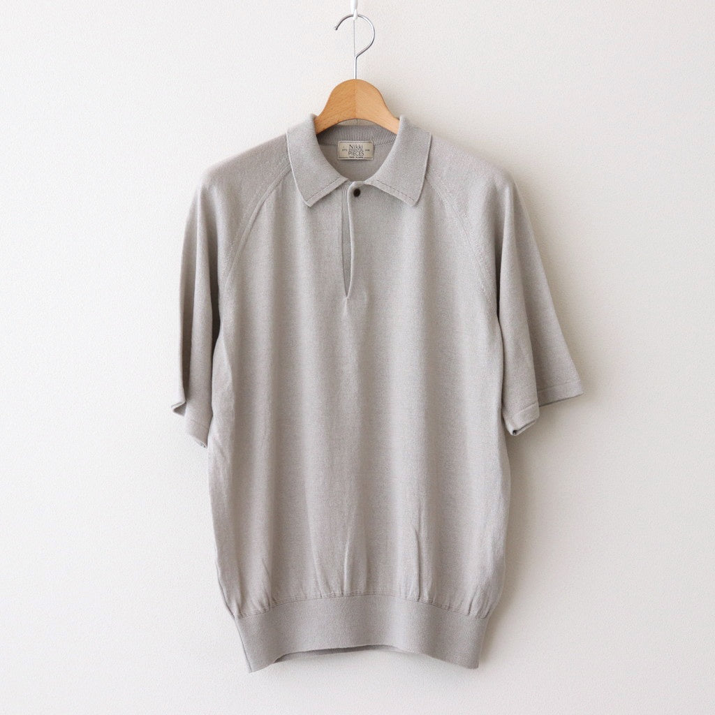 Washi Cotton Knit Polo Shirt #BEIGE [NEP-SS2530M]