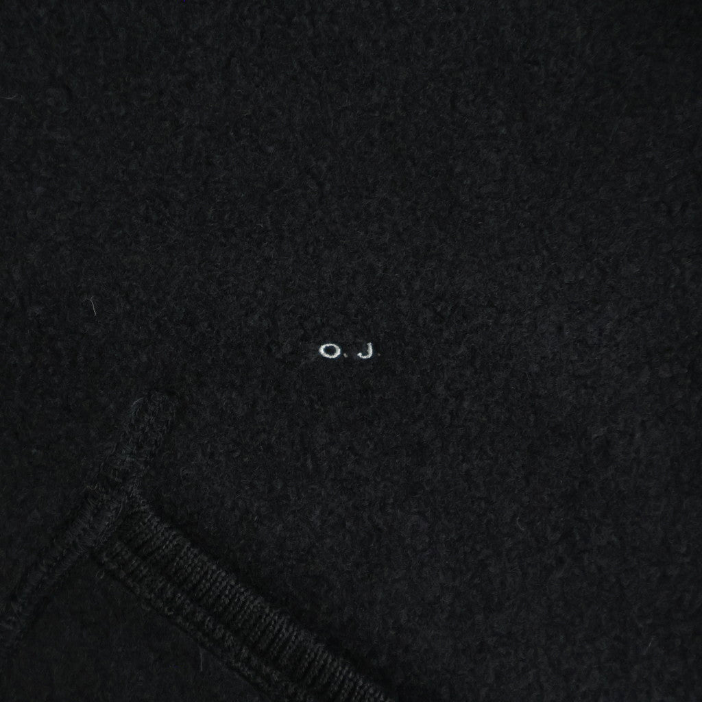 ZIP-FRONT ATHLETIC HOODIE #ONYX [252OJ-CT06]