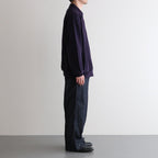 Co/Silk Nep Harf-Zip Shirt #DarkPurple [BHS25S037]