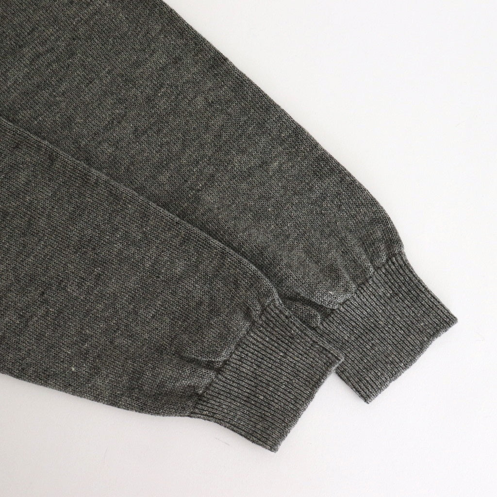 WASHED HIGH COUNT LINEN POLO #GRAY [BN-25SM-023]