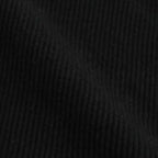 V-NECK SILK NEP RIBED TOPS #ONYX BLACK [242OJ-CT09]