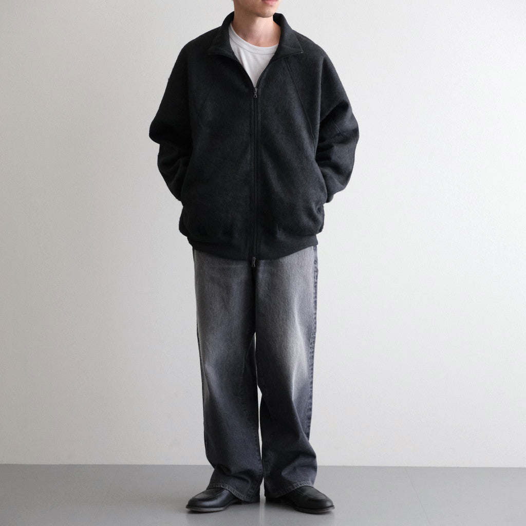 Pe/Silk Fleece Track Jacket #HeatherBlack [BHS24F029F25]