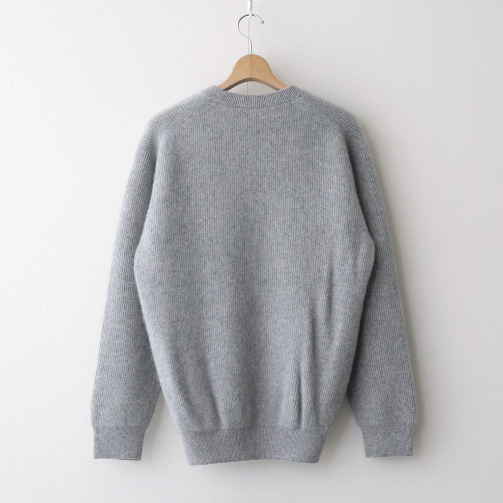 CASHMERE FOX CREW NECK #GRAY [BN-25FM-053]