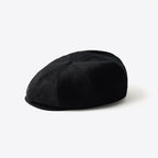 LINEN HERRINGBONE PEAKED CAP #BLACK [261OJ-HT02]