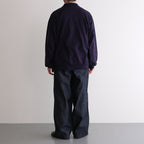 Co/Silk Nep Harf-Zip Shirt #DarkPurple [BHS25S037]