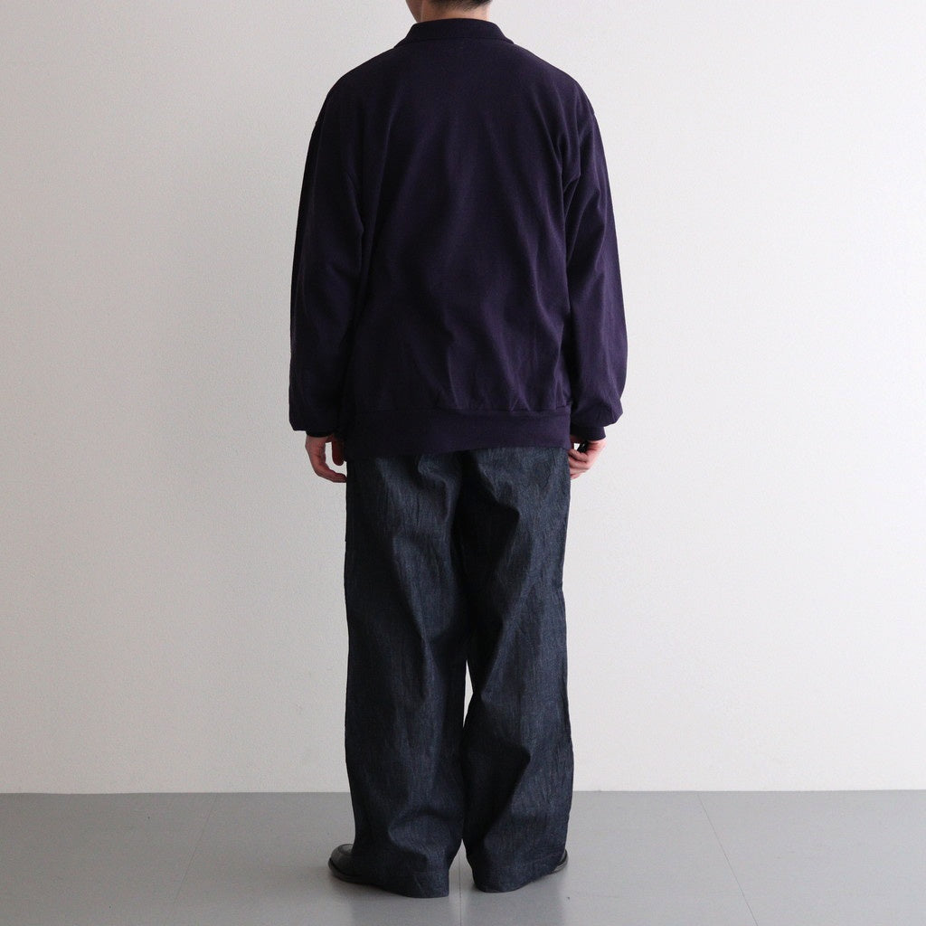 Co/Silk Nep Harf-Zip Shirt #DarkPurple [BHS25S037]