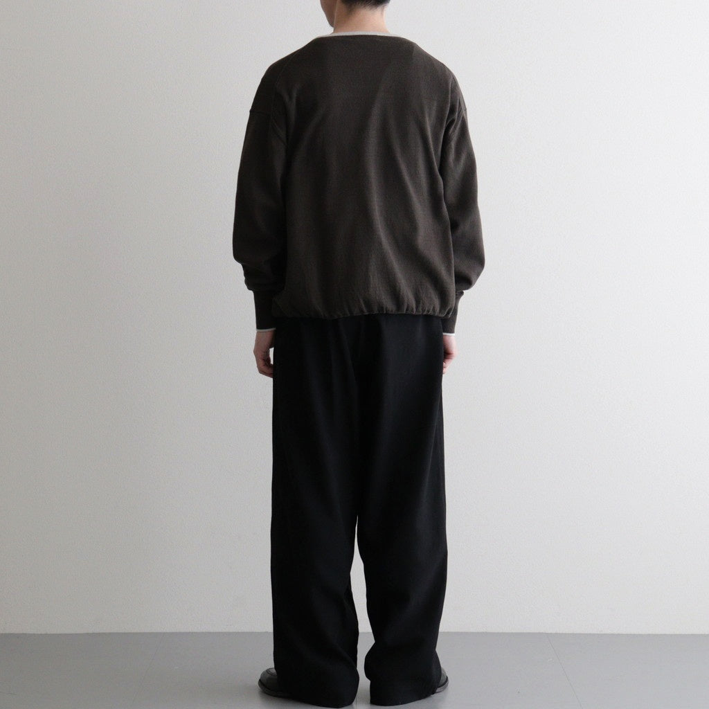 Wool Cupro Easy Wide Trousers #Black [NEP-SS2606]
