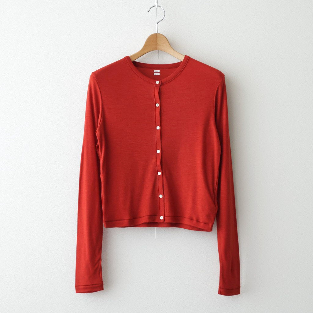 Wool Rib Cardigan #DarkRed [BHSW24F13F26]