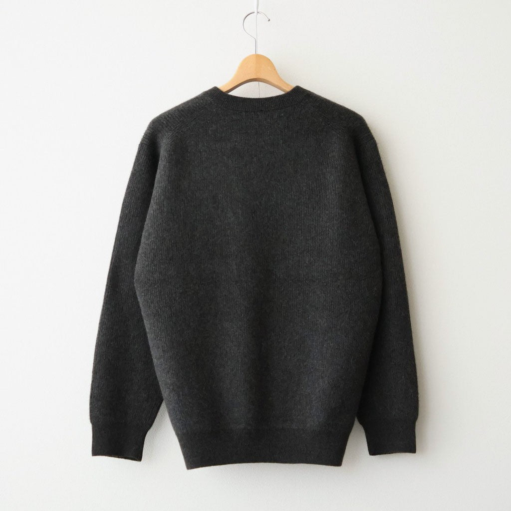 CASHMERE FOX CREW NECK #CHARCOAL [BN-26FM-060]