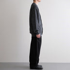 WASHED HIGH COUNT LINEN V NECK CARDIGAN #CHARCOAL [BN-26SM-021]