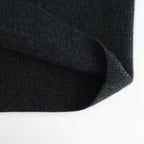 CASHMERE FOX FINGERHOLE BOAT NECK #CHARCOAL [BN-25FL-041]