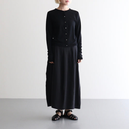 Wool Rib Cardigan #Black [BHSW24F13F26]