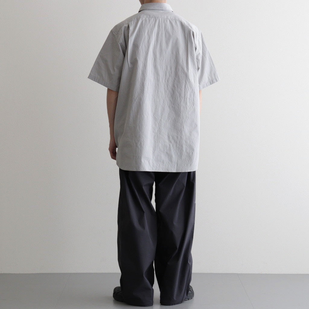 Regular Collar Wind S/S Shirt #Gray [S26SG088]