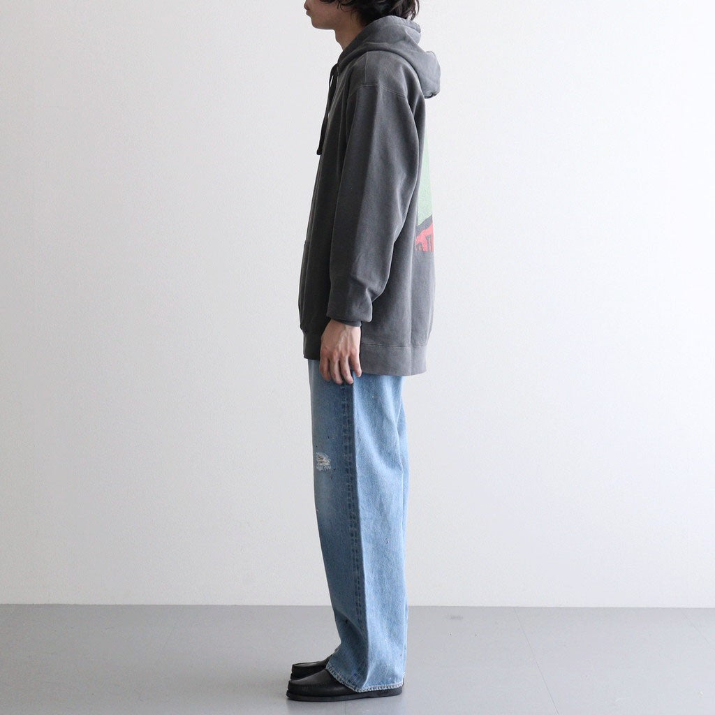 1984 PRINT PIGMENT HOODIE #CHARCOAL [DNA26T04]