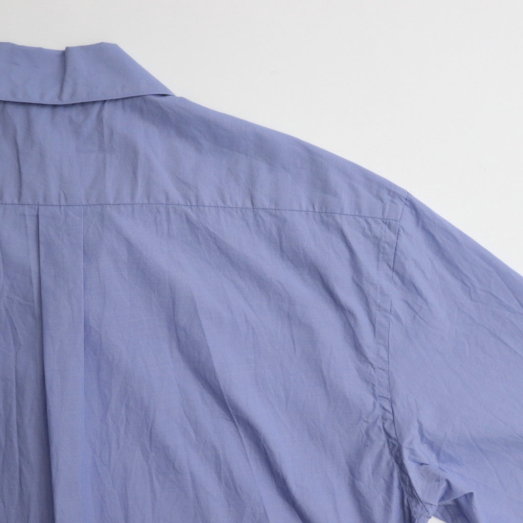 Chambray Open-Collar Shirt #Saxe [BHS25S021]