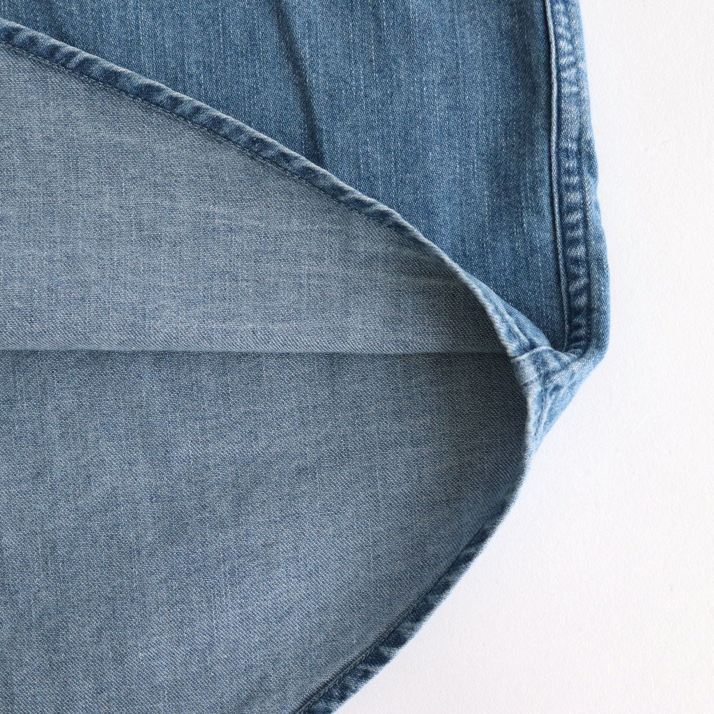Regular Collar Light Denim Shirt #Indigo [S25SG087]
