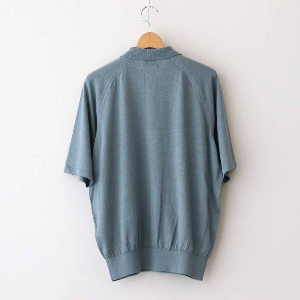 Washi Cotton Knit Polo Shirt #BLUE [NEP-SS2530M]