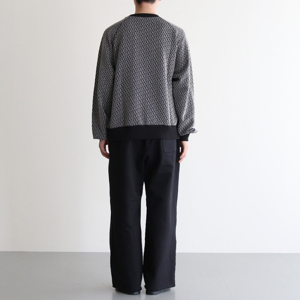 RAGLAN CREW NECK #BLACK×IVORY [M25C15CS02C]