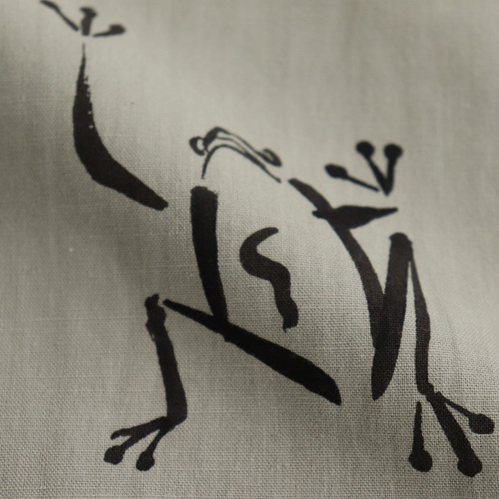 ORIGINAL PRINTED OPEN COLLAR SHIRTS (Animal Drawing) Short-sleeve #CELADONN [251OJ-SH22]