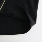 ZIP-FRONT ATHLETIC HOODIE #ONYX [252OJ-CT06]