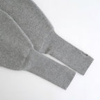 CASHMERE FOX FINGERHOLE BOAT NECK #GRAY [BN-25FL-041]