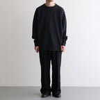 32G SMOOTH WOOL CLASSIC CREW NECK #CHARCOAL BLUE [BN-25FM-020]