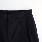 TRIPLE PLEATED WIDE TROUSERS #NAVY [A26A93PT03C]