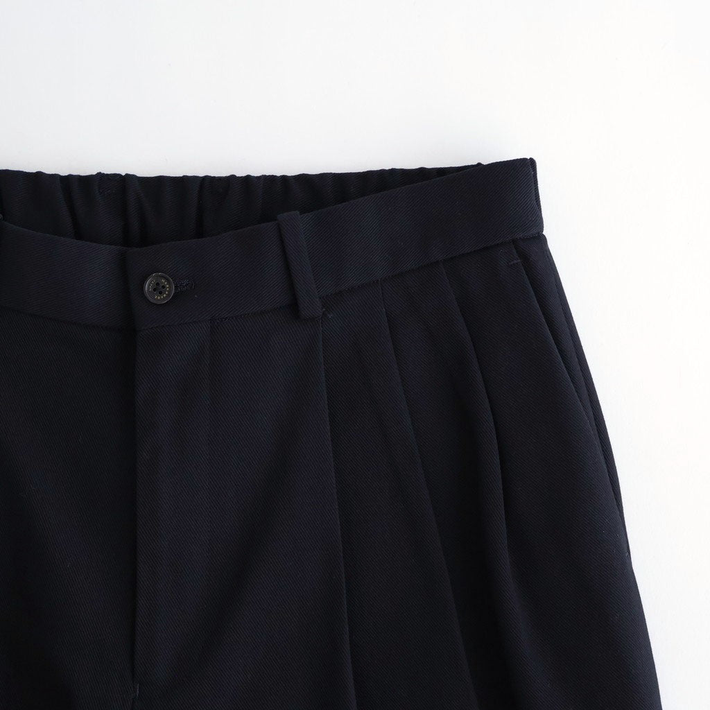 TRIPLE PLEATED WIDE TROUSERS #NAVY [A26A93PT03C]