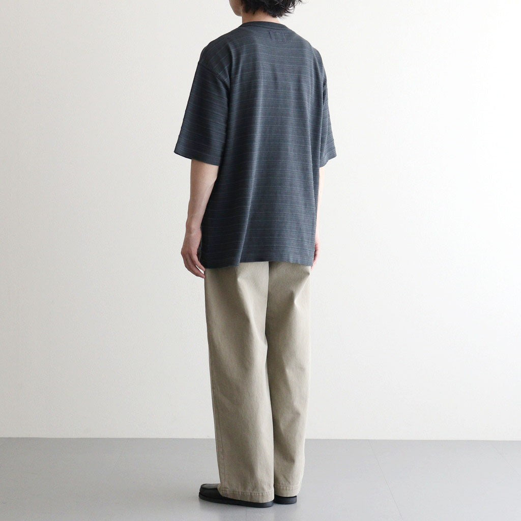Garment Dyed Jacquard Field Tee #Asphalt Gray [N26SH039]