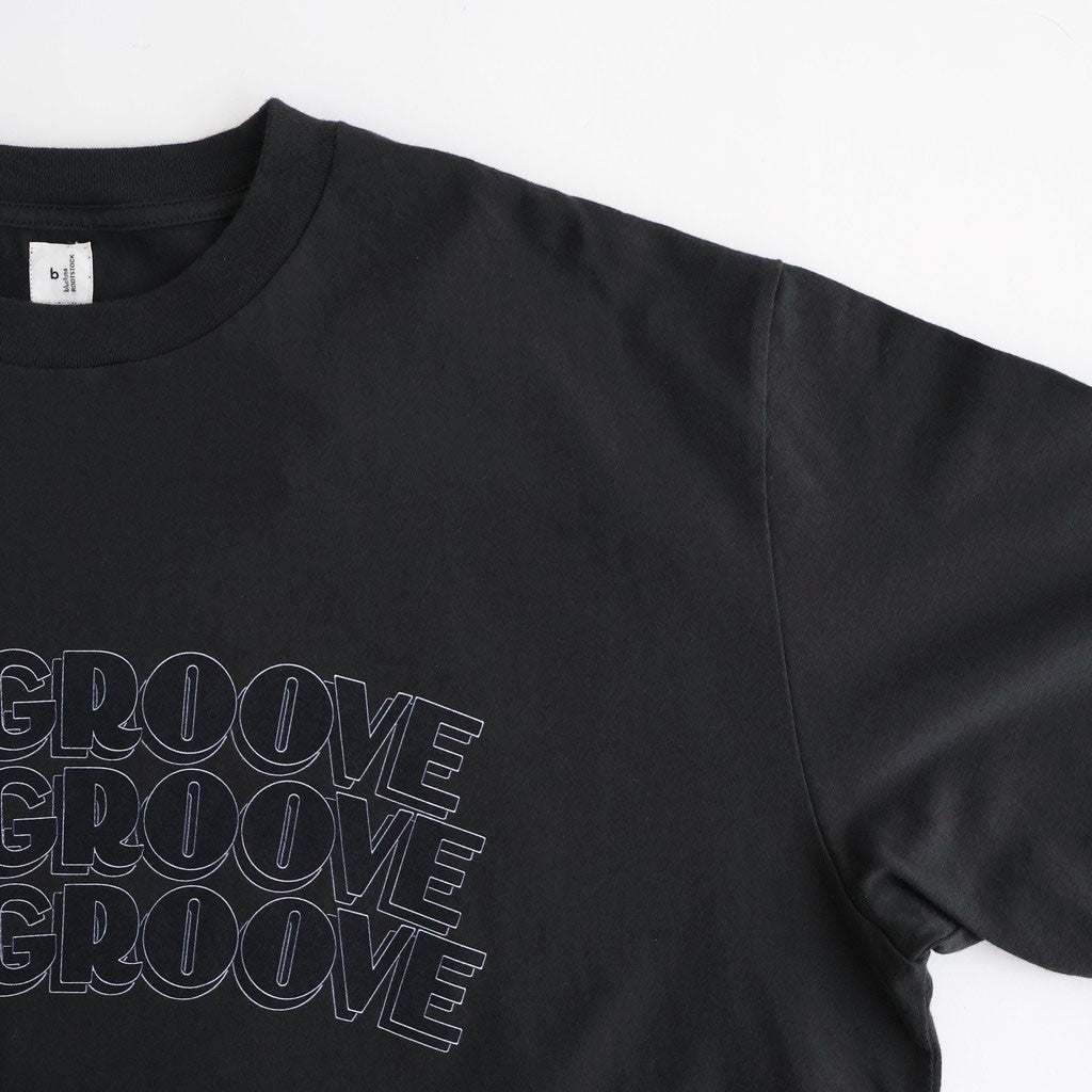 RAREGROOVE Print Tee WIDE #InkBlack×Black-PT [bROOTS25S34S26B]