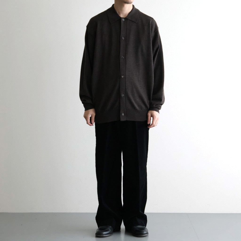 BABY WOOL POLO CARDIGAN #BROWN [BN-26FM-040]