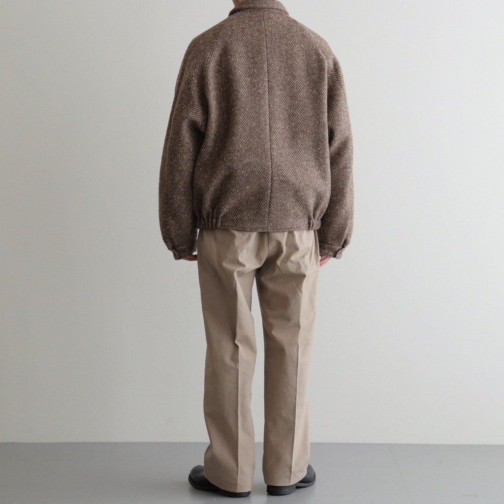 ROUND-COLLAR MOTORING JACKET #WHEAT [252OJ-JK04]