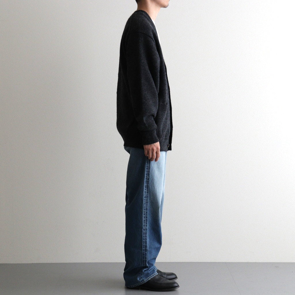 BABY ALPACA KURUMI TENJIKU V CARDIGAN #CHARCOAL [BN-25FM-059]