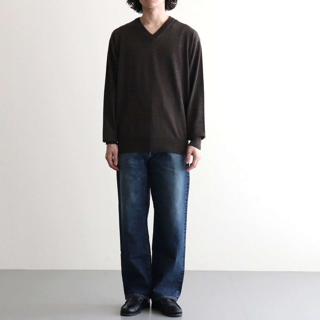 BABY WOOL V NECK #BROWN [BN-26FM-041]
