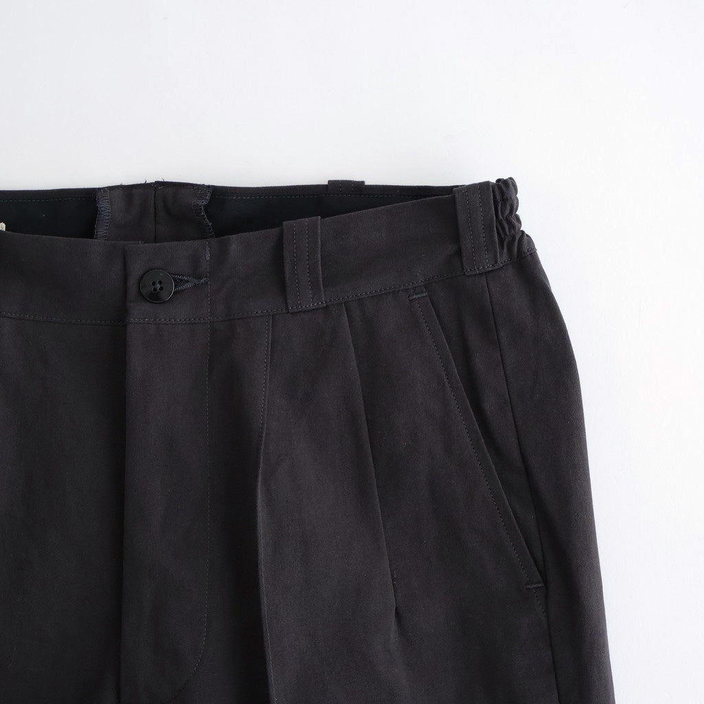 FRONT TUCK ARMY TROUSER #BLACK [252OJ-PT07]