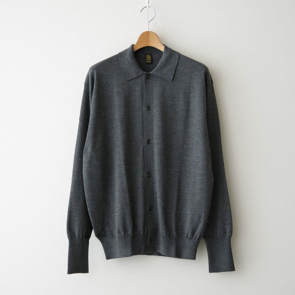 BABY WOOL POLO CARDIGAN #GRAY [BN-26FM-040]