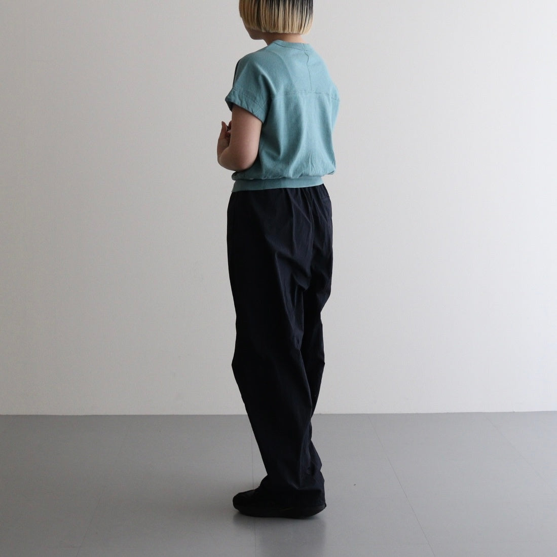 Co/Silk Nep Hem-Rib Football Sleeveless #DustTurquoise [BHSW25S3]