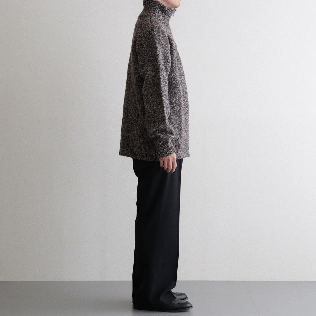 British Wool Half Zip Knit Made by macalastair #Light Graphite×Gritstone [6033-1301]