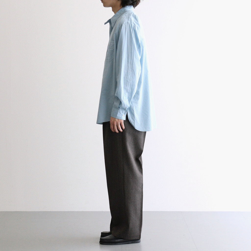 TWEED WOOL ONE TUCK TROUSERS #BROWN [BN-26FM-023]