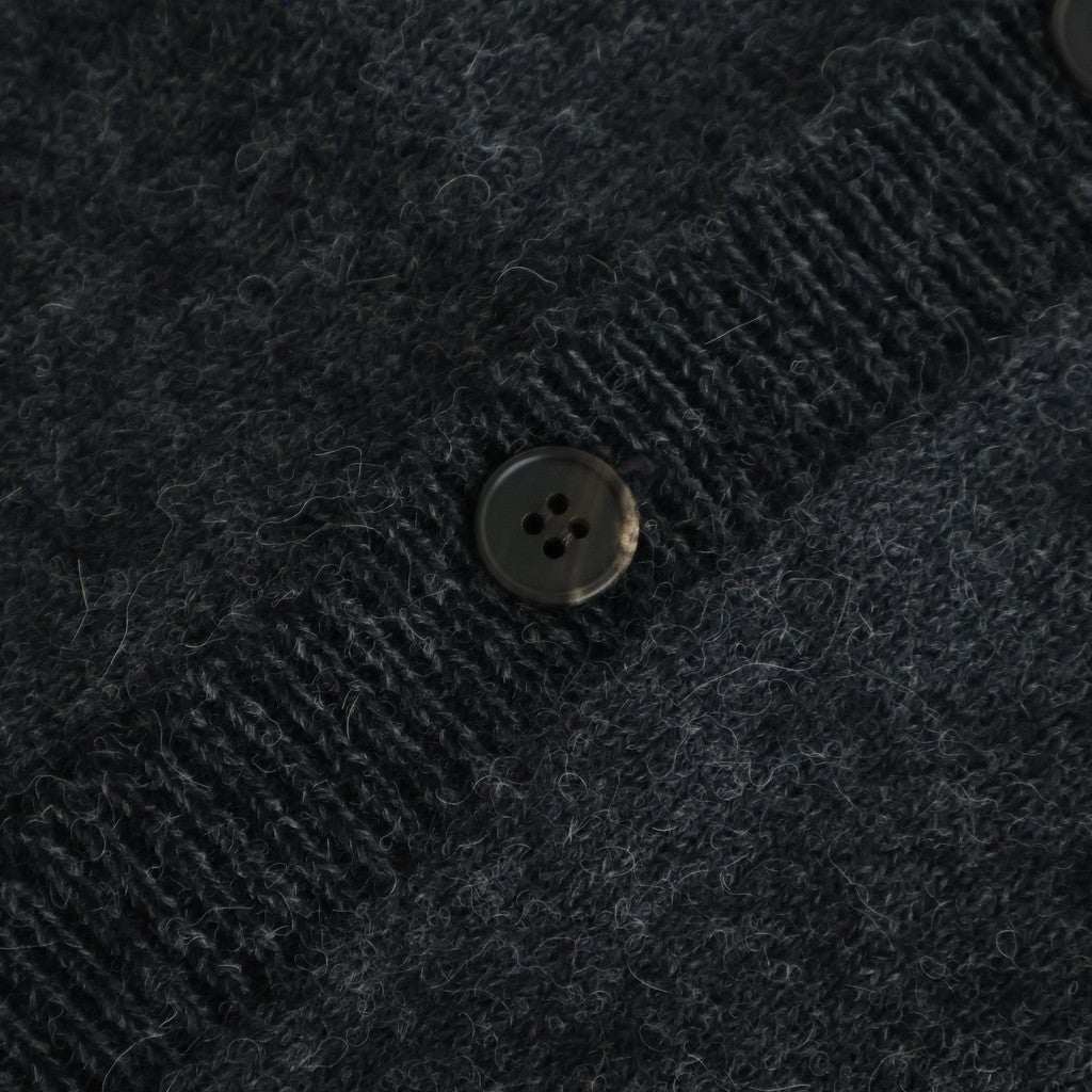 BABY ALPACA KURUMI TENJIKU V CARDIGAN #CHARCOAL [BN-25FM-059]