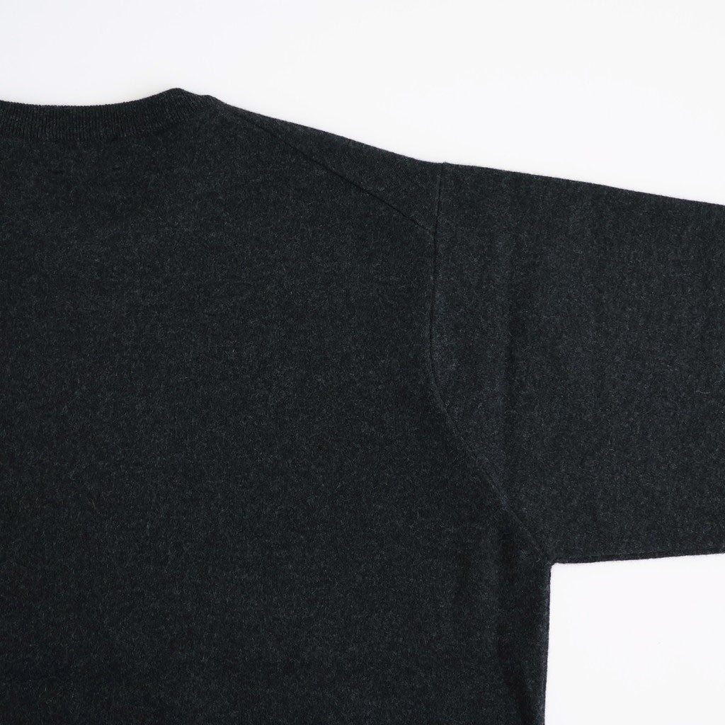 SUNSHINE CASHMERE CREW NECK #HEATHER BLACK [BN-26FM-057]