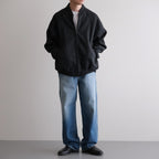 Pe/Silk Fleece Bomber Jacket #HeatherBlack [BHS25F019]