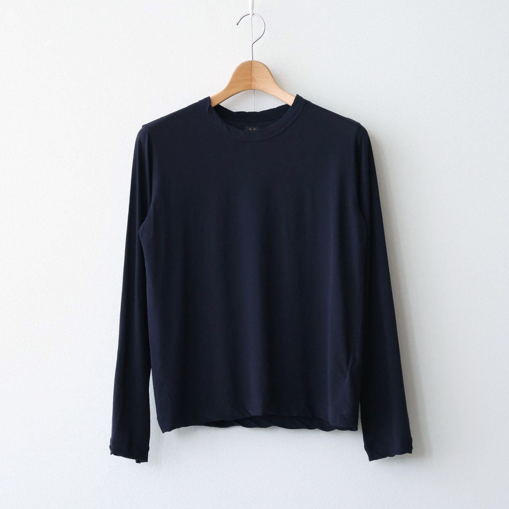 CHIFFON LONG T-SHIRT #DARK NAVY [BN-26SL-046]