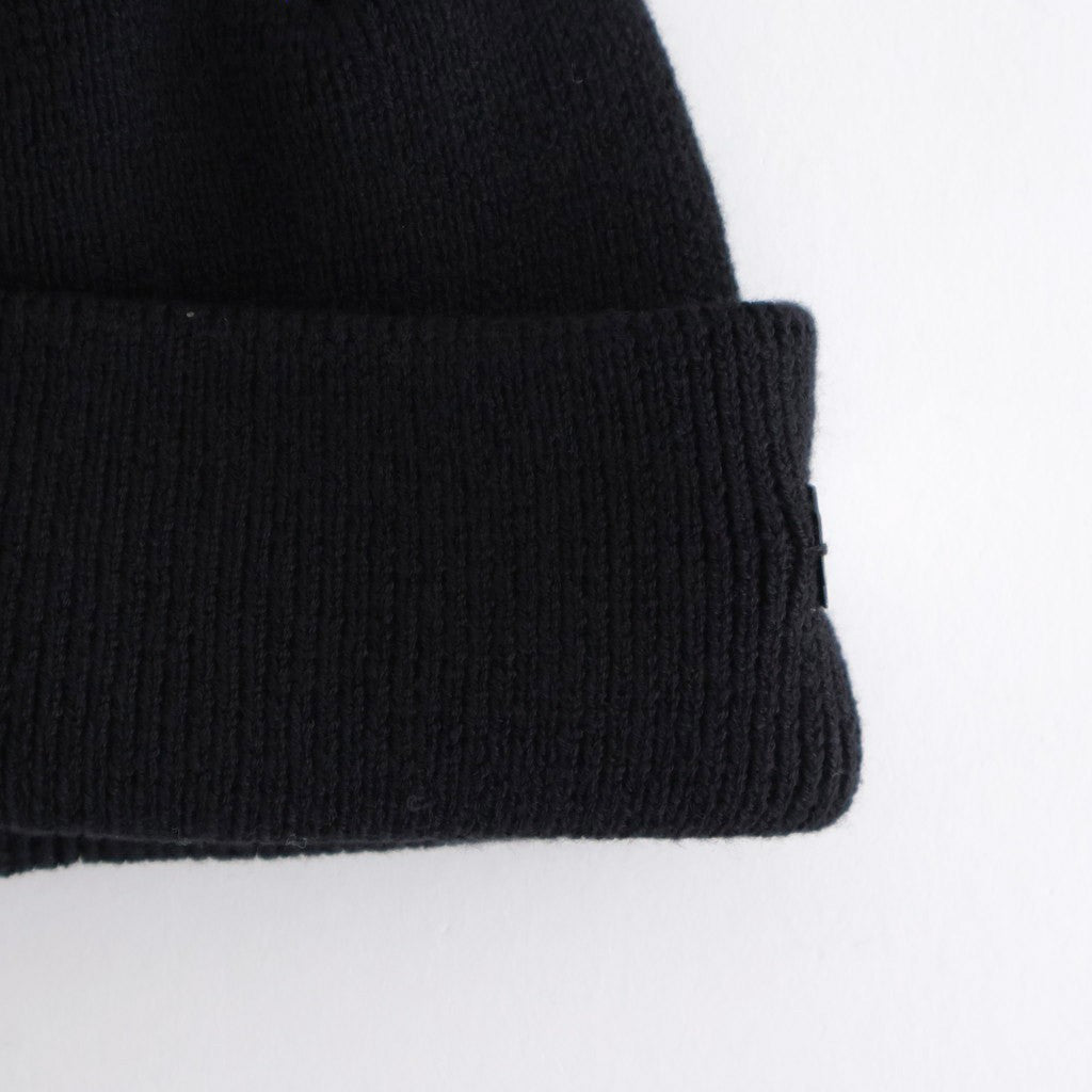 ACRYLIC COTTON WATCH CAP - HUNTER #BLACK [Y01024]