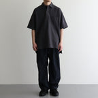 Moss Stitch Field Big Polo #Charcoal [N25SH091]